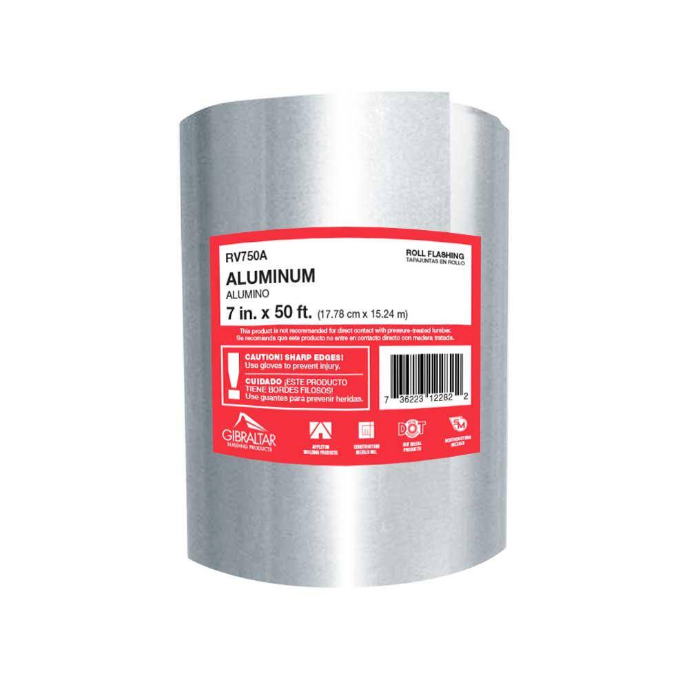 Gibraltar Building Products 7 In X 50 Ft Aluminum Roll Valley Flashing Rv750a The Home Depot