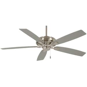 Watt 60 in. Indoor Brushed Nickel Ceiling Fan