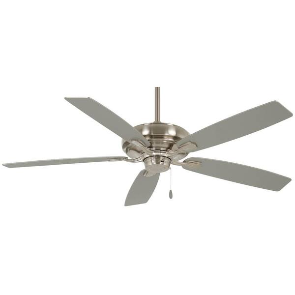 MINKAAIRE Watt 60 in. Indoor Brushed Nickel Ceiling Fan F551BN The Home Depot