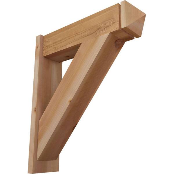 Ekena Millwork 8 in. x 32 in. x 28 in. Traditional Arts and Crafts Smooth Western Red Cedar Outlooker