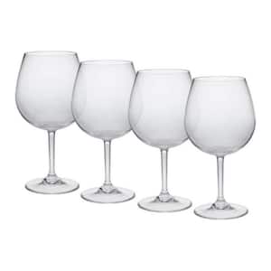 23 oz. Stemmed Acrylic Wine Glasses Set (Set of 4)