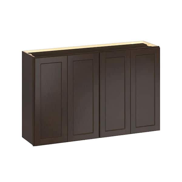 Emerson Cocoa Wall 4-Door Ready to Assemble Kitchen Cabinet (48 in. W x 30 in. H x 12 in. D)
