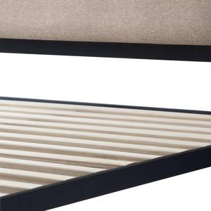 Baker Desert King Upholstered Platform Bed with Metal Frame