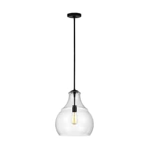 Zola 1-Light Oil Rubbed Bronze Hanging Pendant with Clear Glass Shade