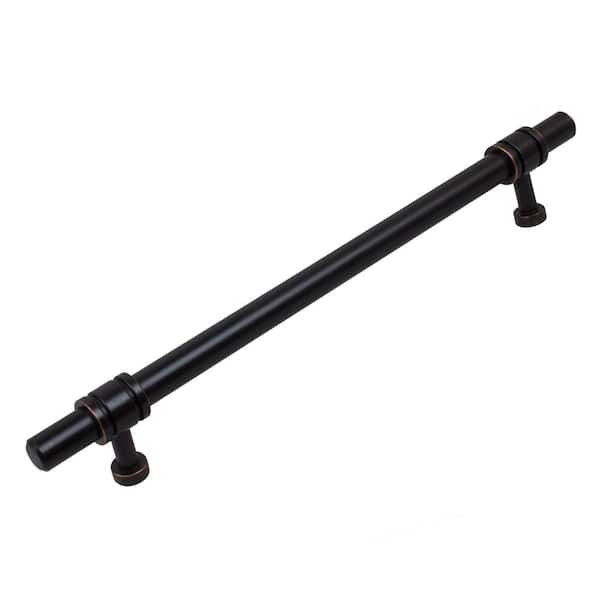 GlideRite 7-5/8 in. Center-to-Center Oil Rubbed Bronze Solid Steel Cabinet Bar Drawer Pulls (10-Pack)