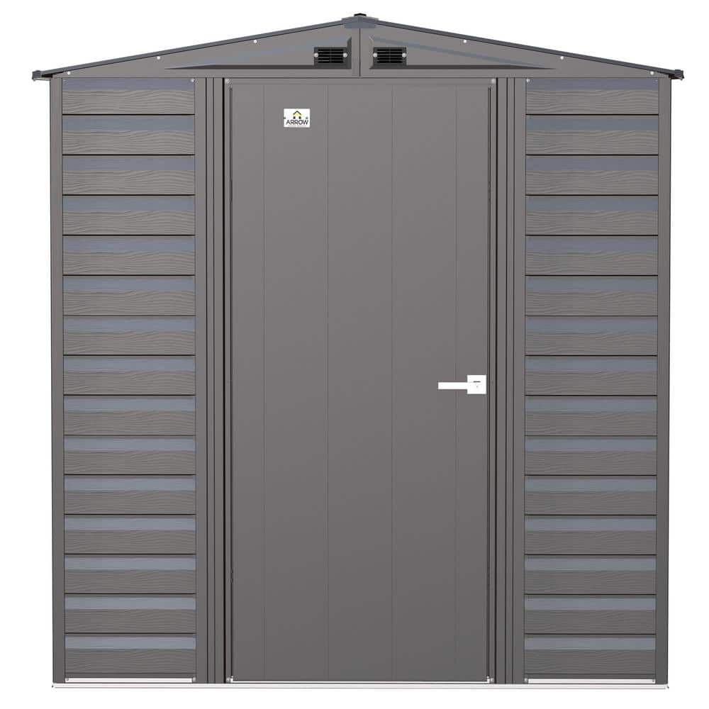 6 ft. x 7 ft. Charcoal Galvanized Steel Storage Shed