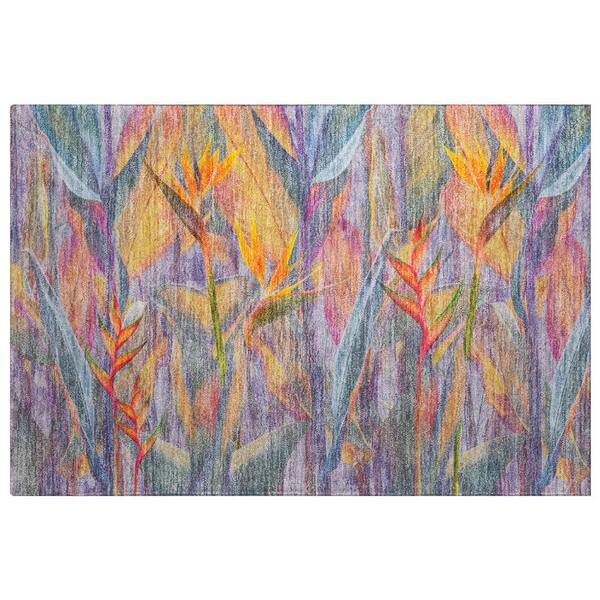 Dream Shag Premium Machine Washable Abstract ADS209 Multi 3 ft. x 4 ft. Area Rug