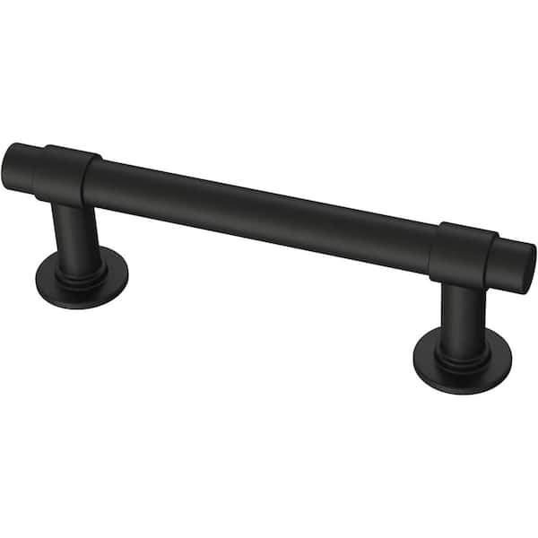 Franklin Brass Franklin Brass with Antimicrobial Properties Cabinet Bar Pull in Matte Black, 3 in. (76mm), (5-Pack)