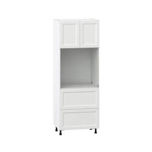 Alton Painted 30 in. W x 84.5 in. H x 24 in. D in White Shaker Assembled Single Oven Kitchen Cabinet with 2 Drawers