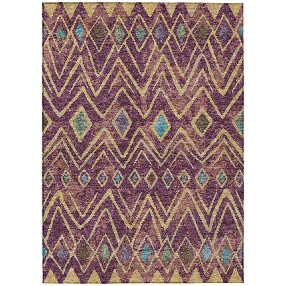 Chantille Machine Washable Indoor/Outdoor Abstract ACN2702 Eggplant 3 ft. x 4 ft. Area Rug price history on PriceWatchPro