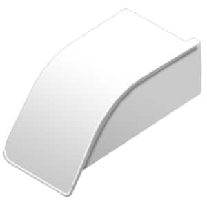 Dilex-AS Bright White 5/16 in. x 7/8 in. PVC Left End Cap