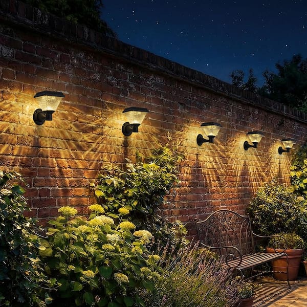 C Cattleya Black Dimmable CCT changing RGB Solar Outdoor Wall