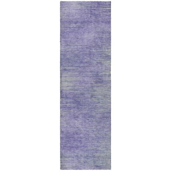 Dream Shag Premium Machine Washable Abstract ADS794 Plum 2 ft. x 7 ft. Runner Rug