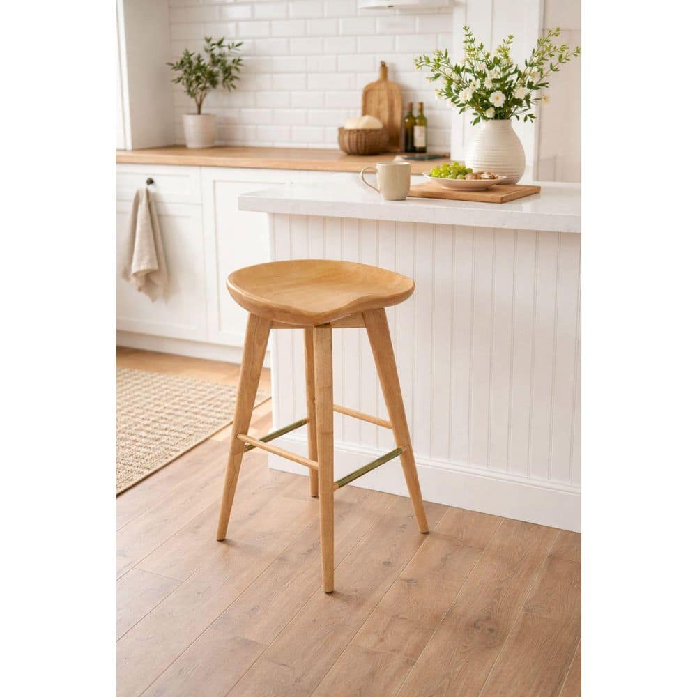 Boraam 29 in. Bali Swivel Stool in Natural 56129 - The Home Depot
