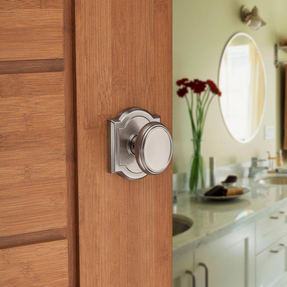 Satin Nickel Egg-Shaped Zinc Passage Door Knob