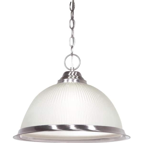 Glomar Tony 1-Light Brushed Nickel Pendant