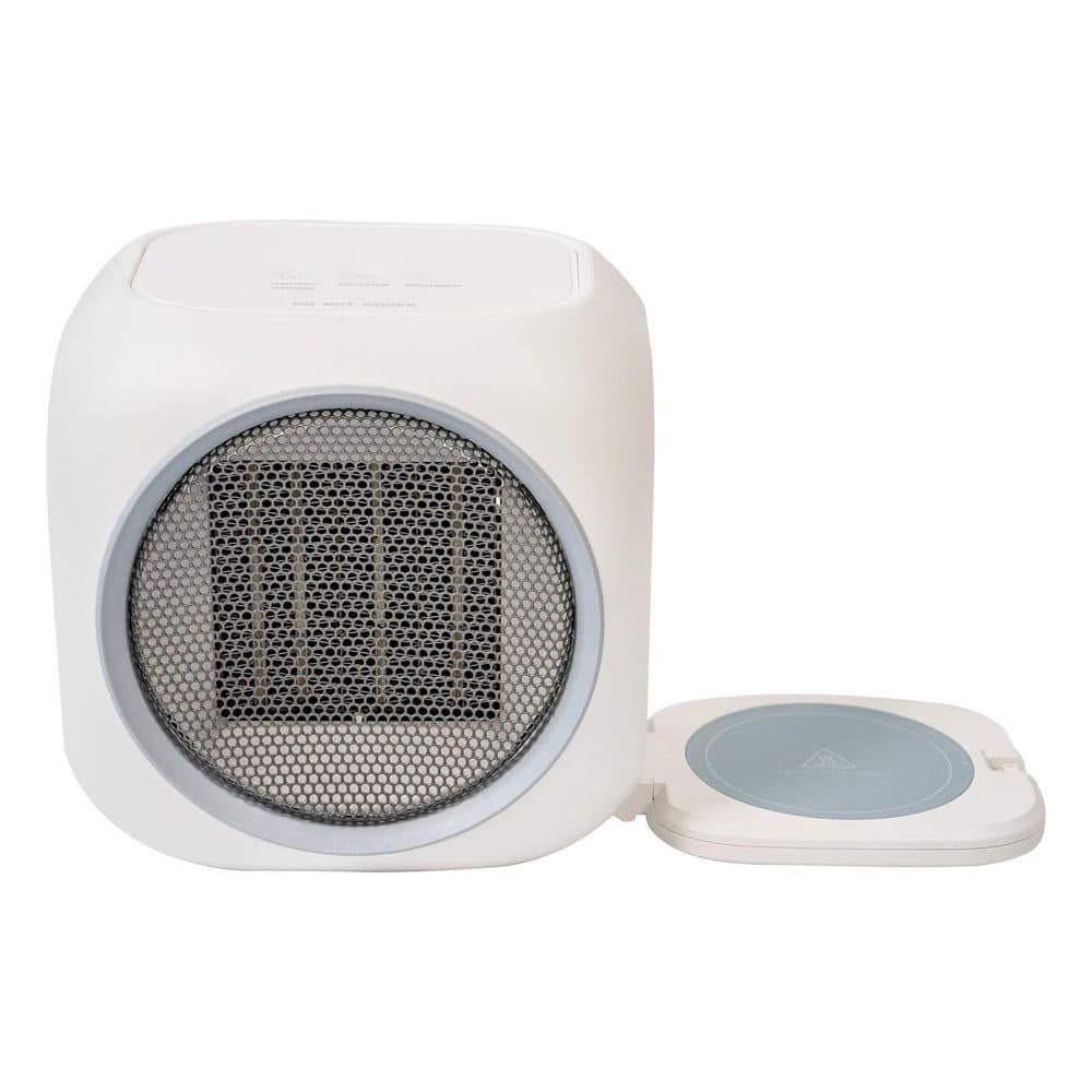 800W 2-in-1 Space Heater and Smart Mug Warmer for Coffee, Tea, Milk, with 12H Auto Shut Off Electric Fan Heater in White price history on PriceWatchPro