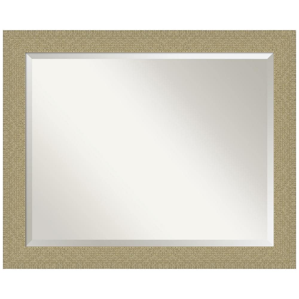 Medium Rectangle Glossy Gold Metallic Beveled Glass Modern Mirror (26.25 in. H x 32.25 in. W) price history on PriceWatchPro