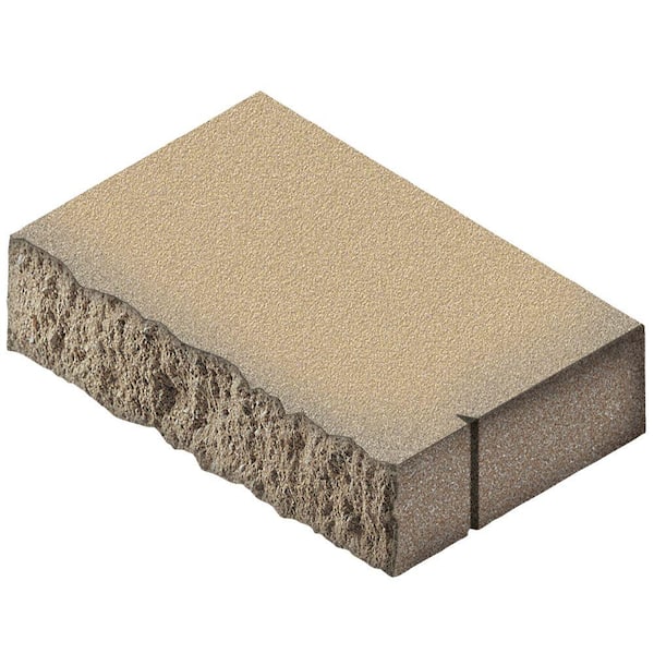 4 in. x 18 in. x 13.5 in. Tan Concrete Rectangular Retaining Wall Cap