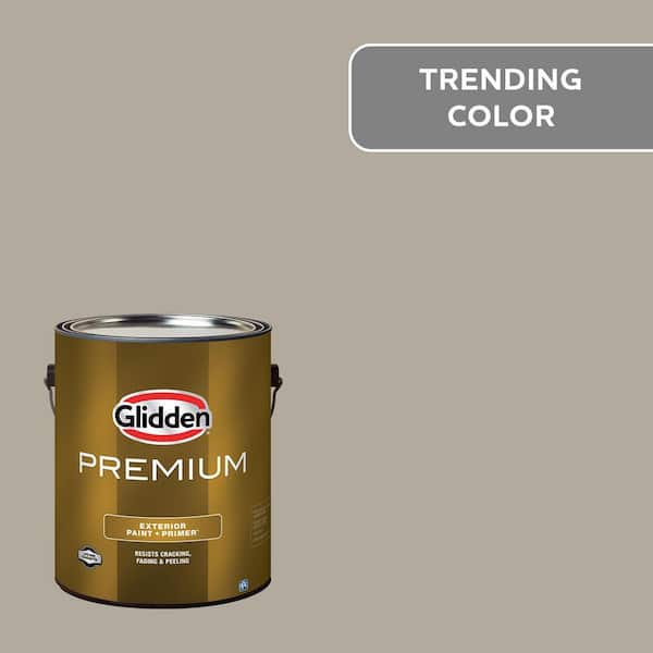 Glidden Premium 1 gal. #PPG1025-4 Sharkskin Flat Exterior Latex Paint