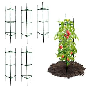 5 ft.Tomato Cage Plastic Coated Steel Adjustable Plant Support (6-Pack)