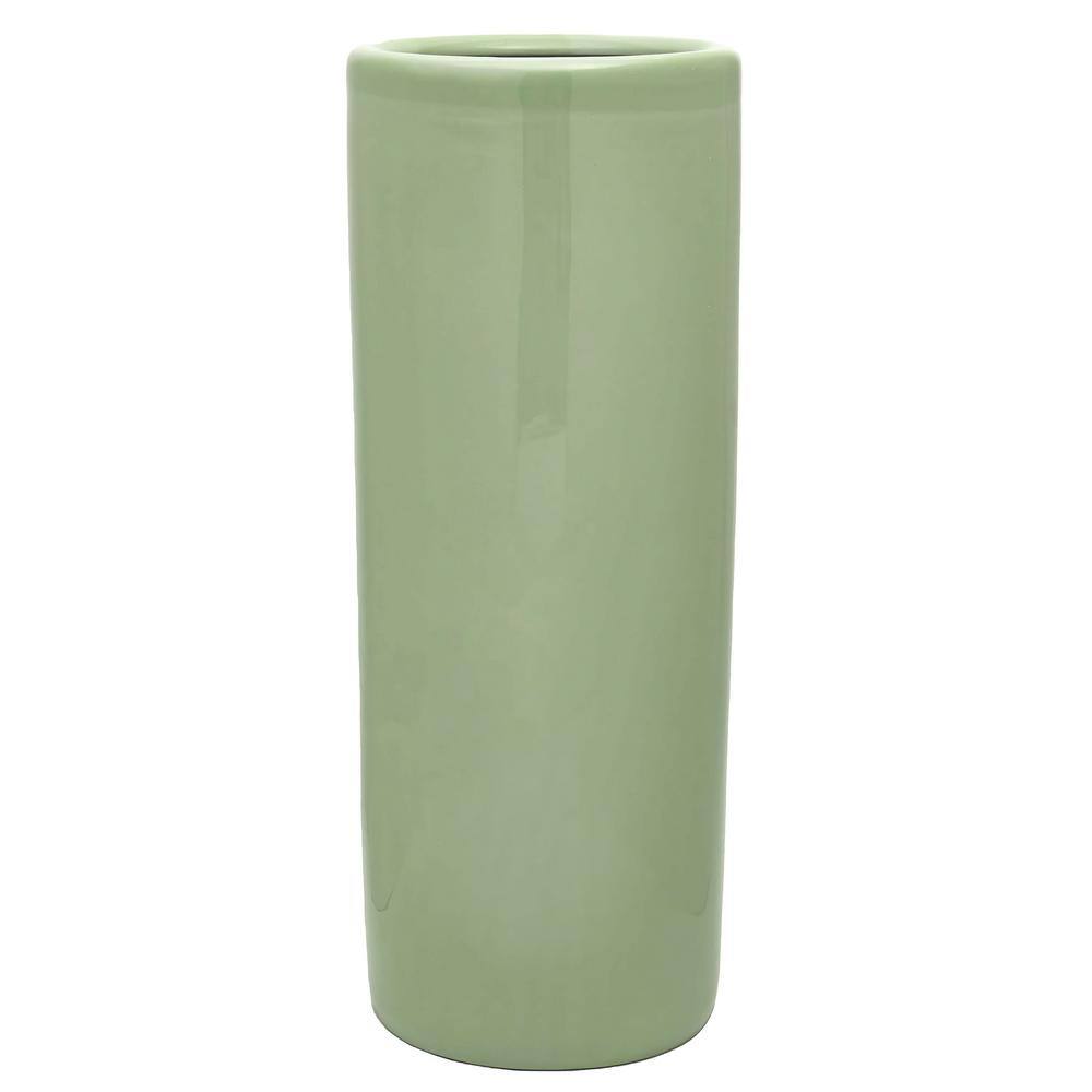 24" Celadon Green Porcelain Umbrella Stand