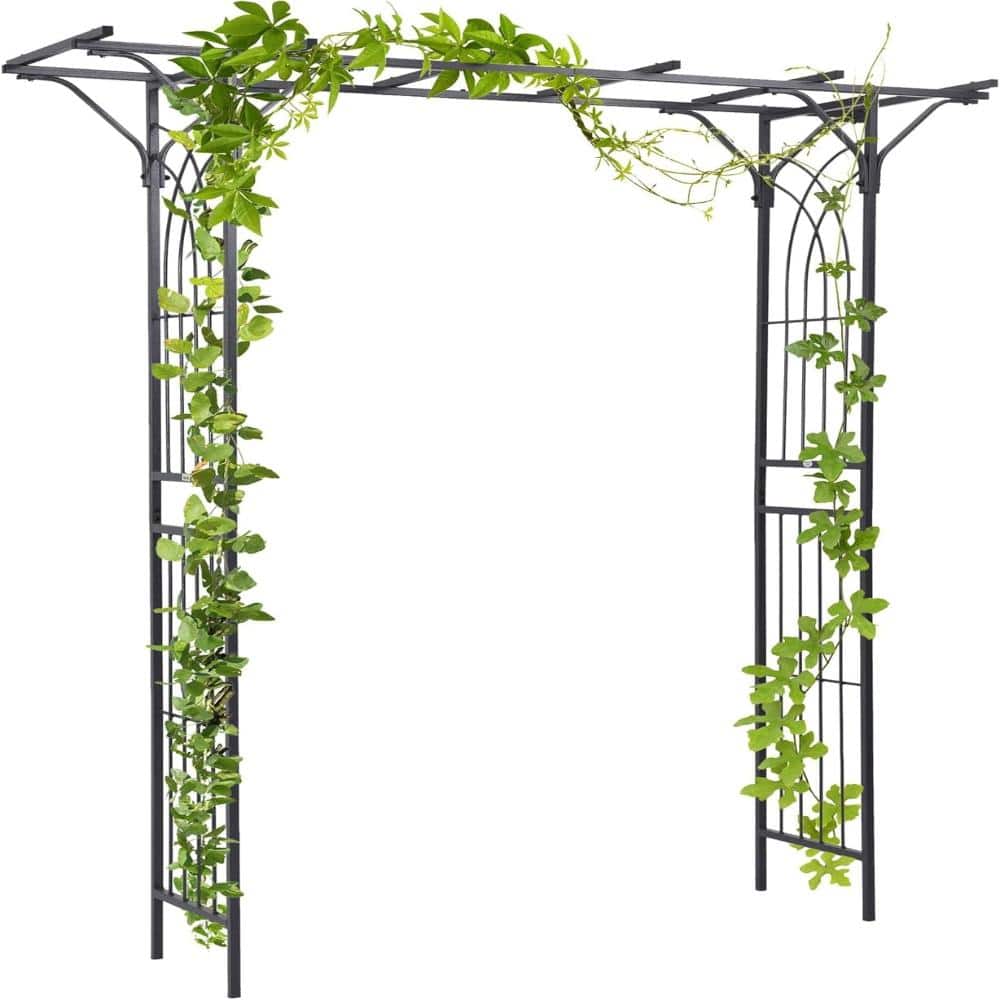"82"" Metal Garden Arbor Trellis Arch for Climbing Plants, Wedding Decor & Outdoor Backyard Entrance" price history on PriceWatchPro