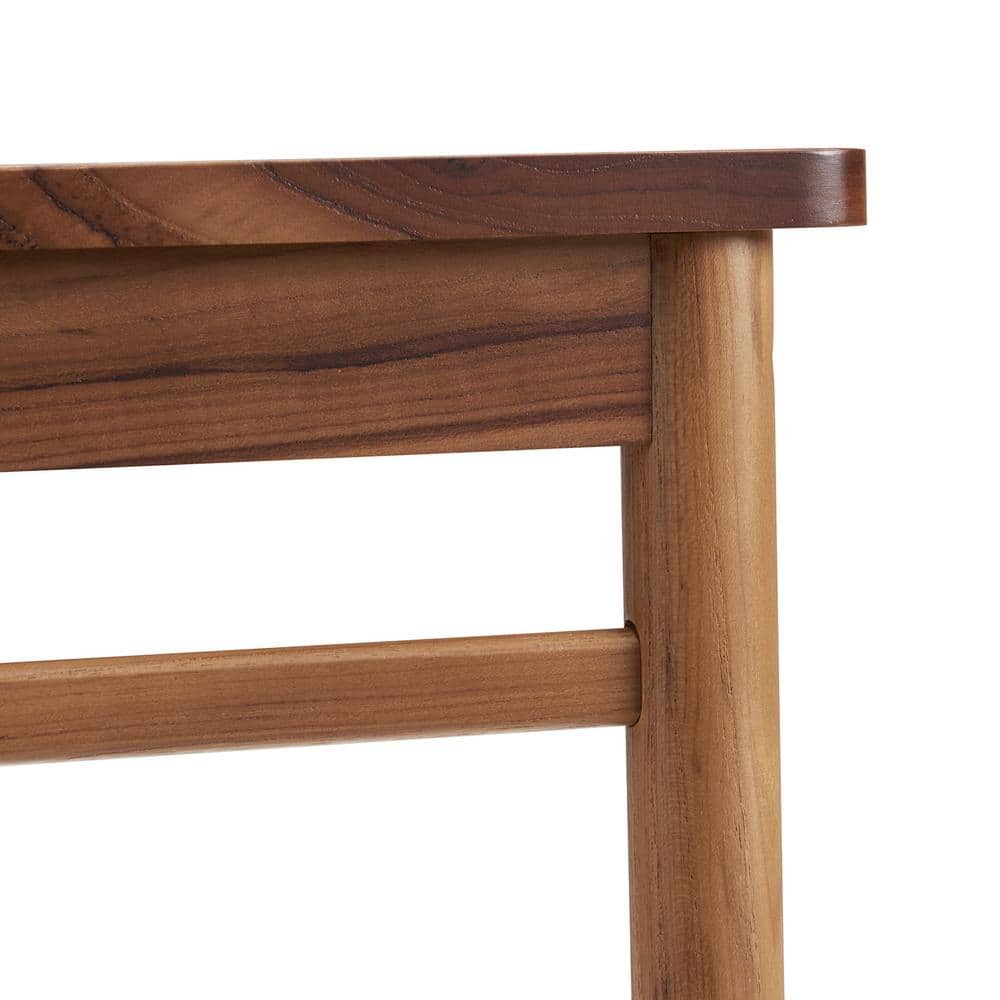 Small Teak Corner Shower Bench with Storage