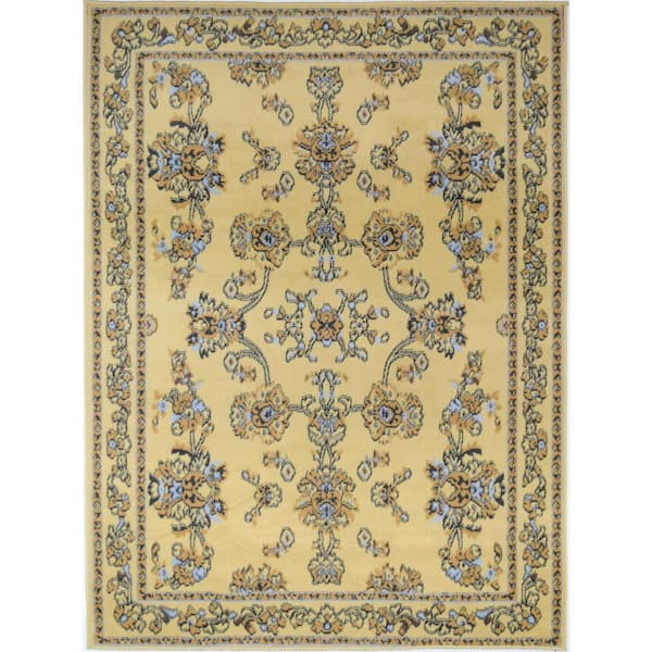 Rugs America Beaumont Legacy Ivory 2'6"x8' Traditional Gold Area Rug