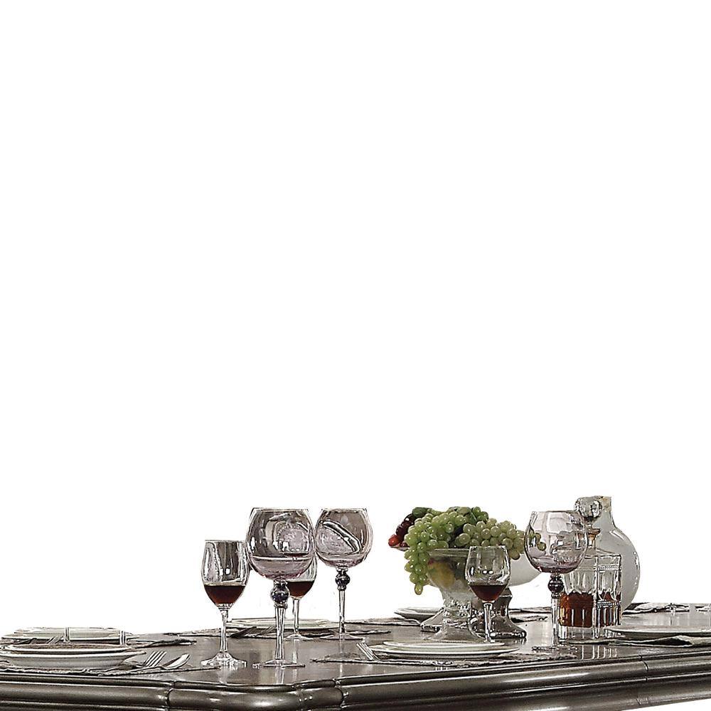 Antique Platinum Extendable Rectangular Wood Dining Table