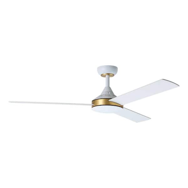 Eglo Pier Port 52 in. Indoor White Ceiling Fan for Bedroom, Livingroom,