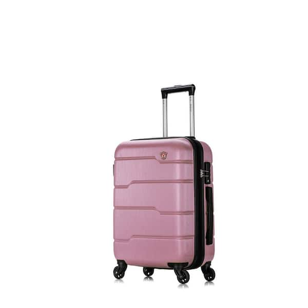 DUKAP Rodez Lightweight Hardside Carry On Spinner Suitcase - Rose Gold