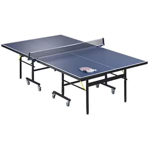 Movable and Foldable Thicker Version Competition-Ready Indoor and Outdoor Table Tennis Table with Cover (15 mm Thick)