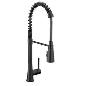 Precept Commercial Single-Handle Pull-Down Sprayer Kitchen Faucet in Matte Black