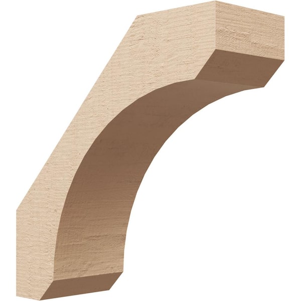 Ekena Millwork 5 in. x 14 in. x 14 in. Legacy Rough Cedar Woodgrain Timberthane Polyurethane Knee Brace, Primed