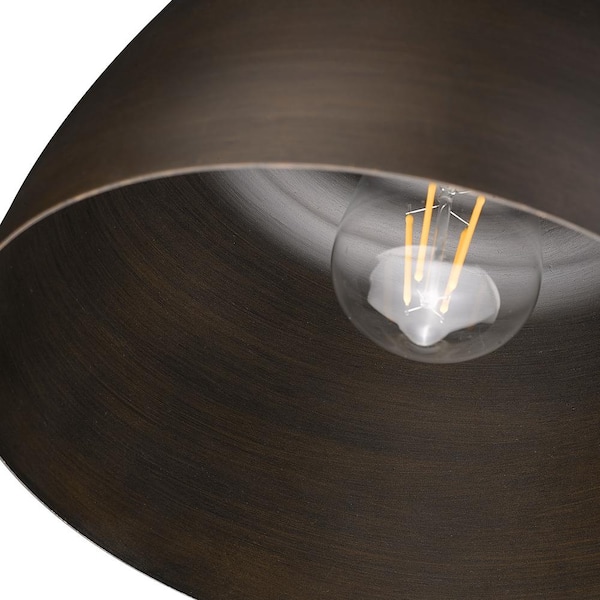 Golden Lighting - Holmes 1-Light Rubbed Bronze Flush Mount