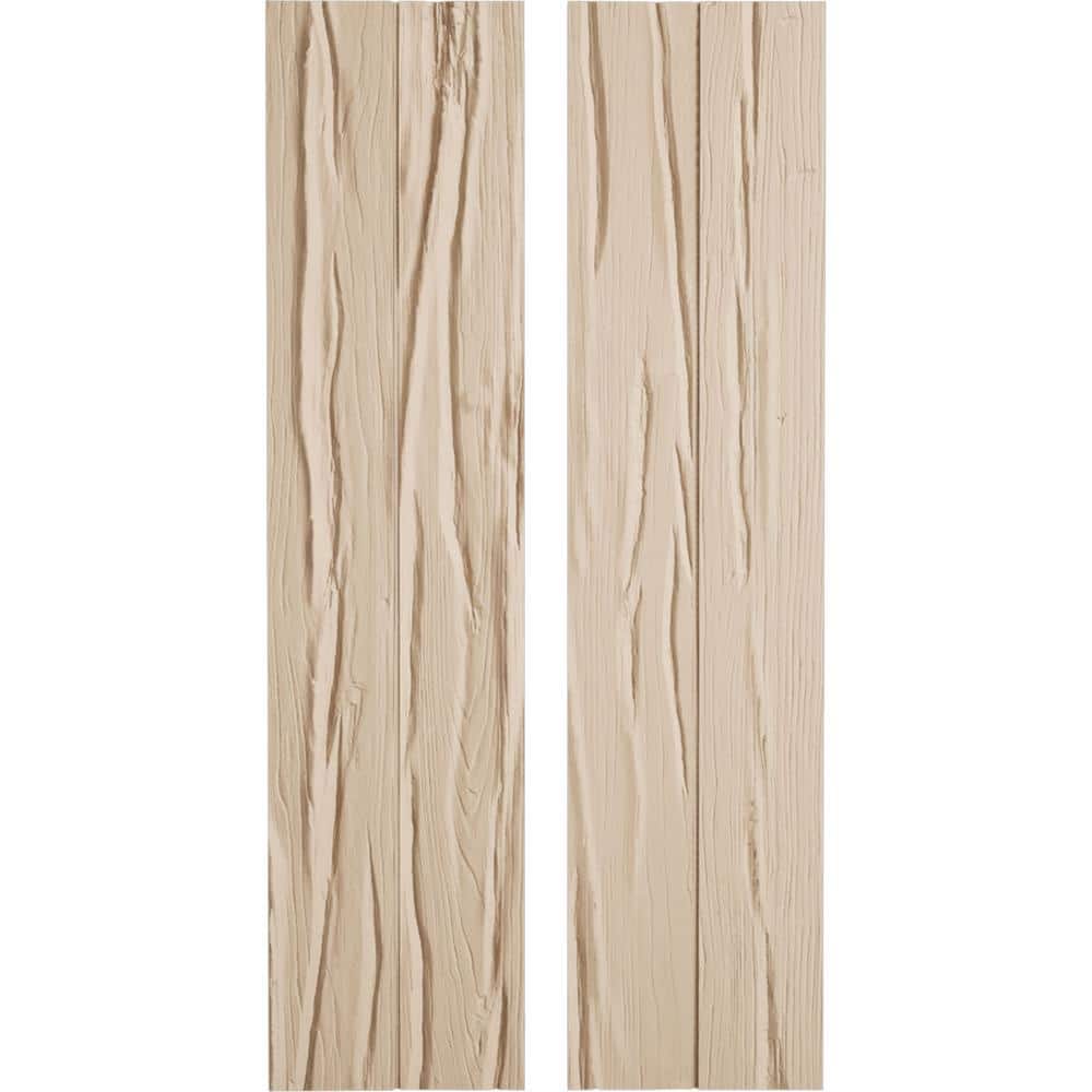 11 in. x 32 in. Timberthane Polyurethane 2-Board Joined Board-n-Batten Riverwood Faux Wood Shutters, No Batten Pair price history on PriceWatchPro