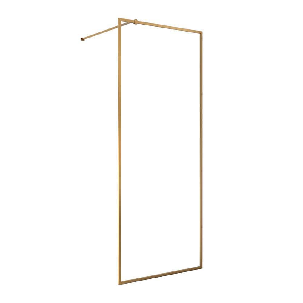 Mediterraneo 36 in. W x 76 3/4 in. H Fixed Shower Door Glass Panel in