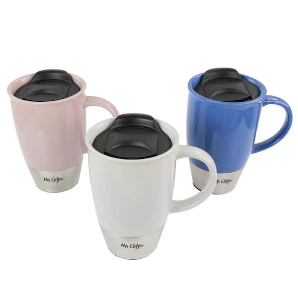 Mr. Coffee 14 oz. Assorted Stoneware Travel Mugs (Set of 3) 985116958M -  The Home Depot