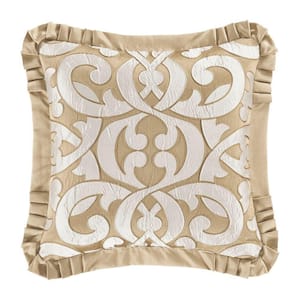 La Grande Polyester 20 in. Square Embellished Decorative 20 in. x 20 in. Throw Pillow