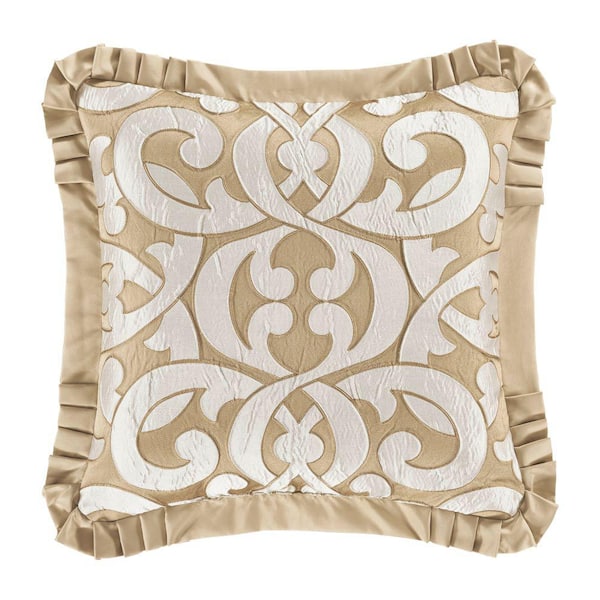 Unbranded La Grande Polyester 20 in. Square Embellished Decorative 20 in. x 20 in. Throw Pillow