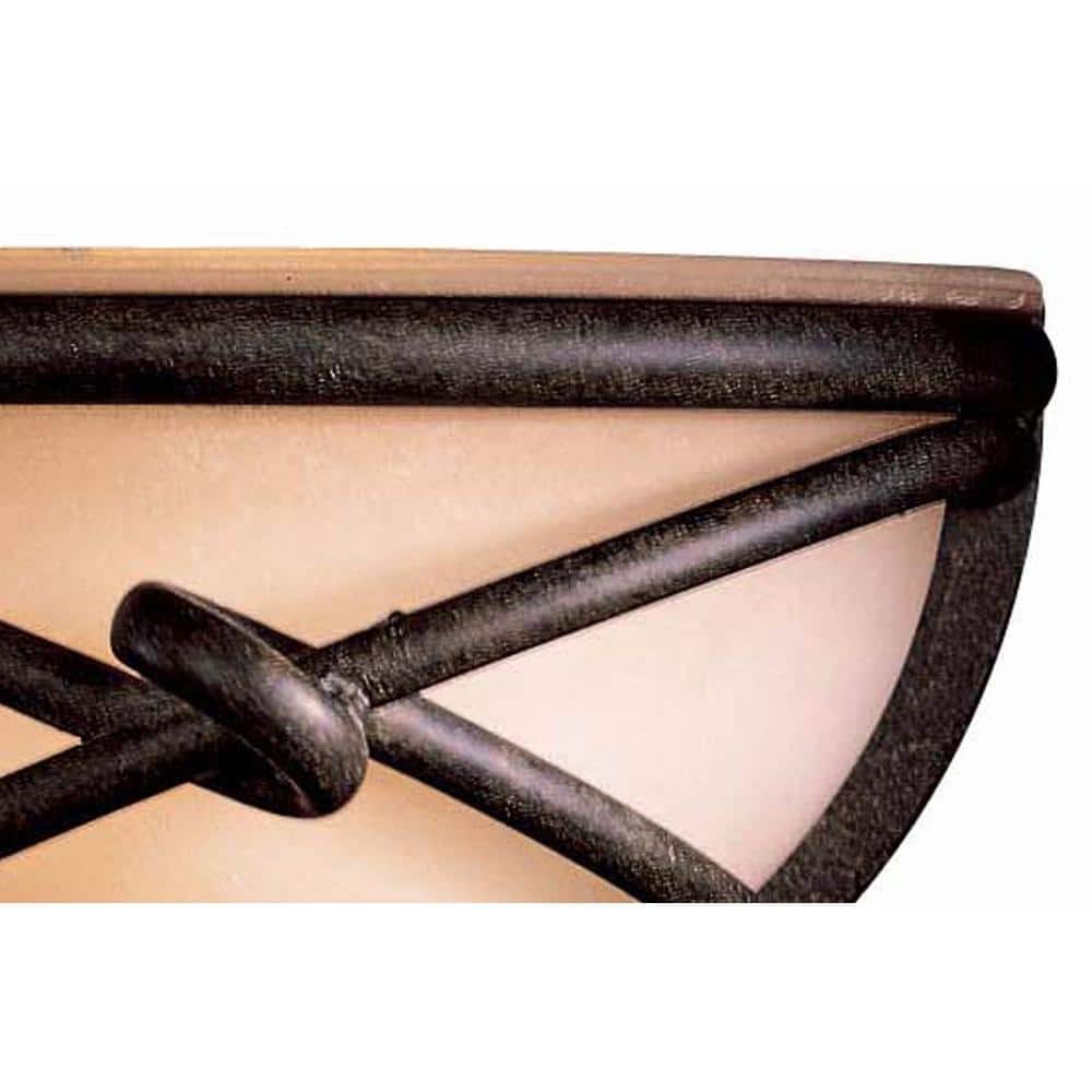 Aspen Bronze 10" Rustic Scavo Glass Wall Sconce with Dimmable Light