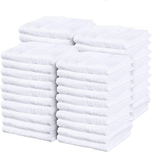 SIMPLI-MAGIC 14 in. x 17 in. Soft Plush Cotton Terry Towels (60-Pack)