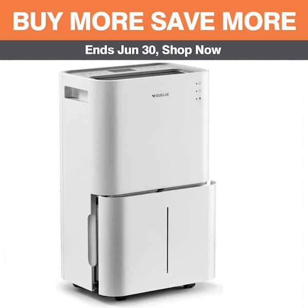 Edendirect 50 pt. 4,000 sq. ft. Dehumidifier for Home in. White, with 1 Gal. Bucket, Air purification function, Auto Defrost
