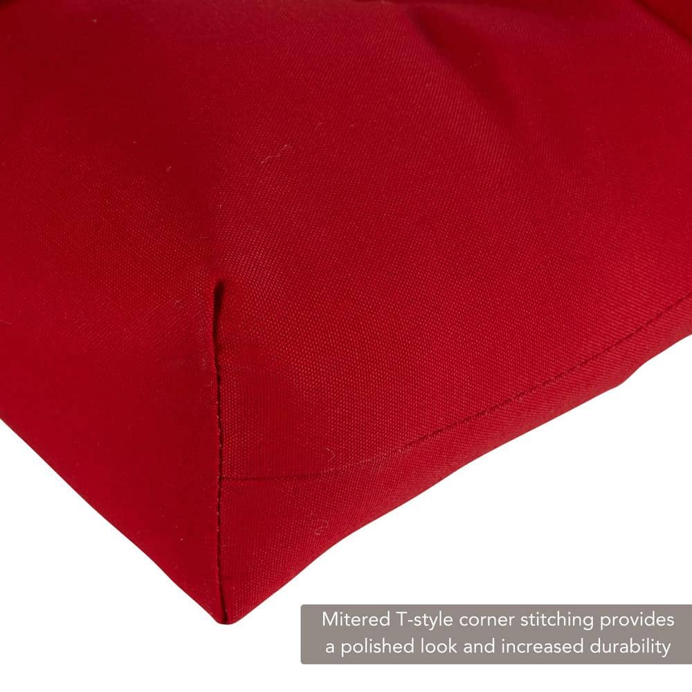 Salsa Red Polyester Outdoor Bench Seat Cushion 44 x 17 Inch