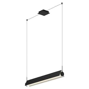 Phoenix 36 in. 1 Light 25-Watt Black/White Integrated LED Pendant Light