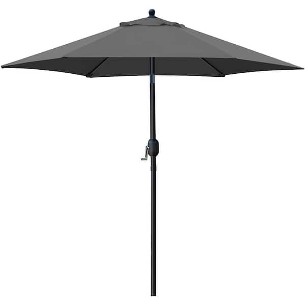 Cubilan 7.5 ft. Patio Umbrella Outdoor Table Market Umbrella with Push Button Tilt/Crank, 6 Ribs