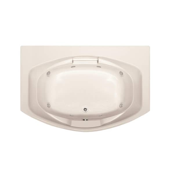 Hydro Systems Jessica 72 in. x 48 in. Acrylic Rectangular Drop-In Air Bathtub with Center Drain in White