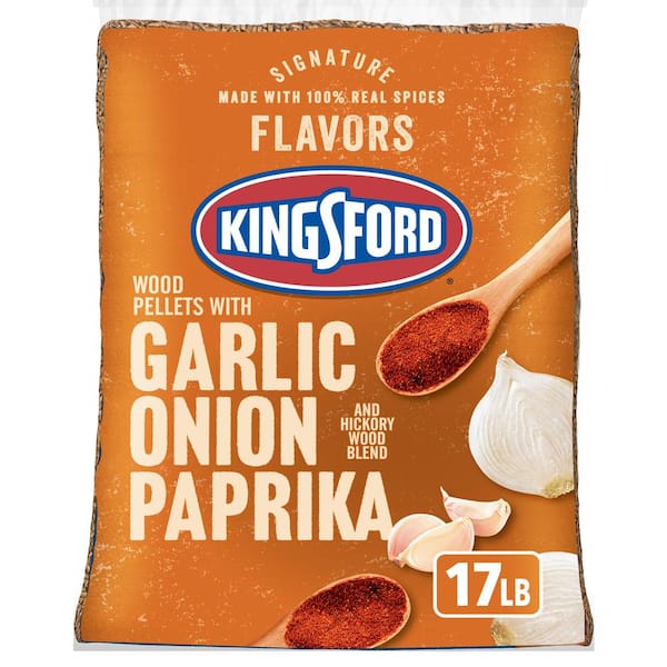 Kingsford 17 lbs. BBQ Wood Smoking Pellets with Garlic Onion Paprika and Hickory Wood Blend