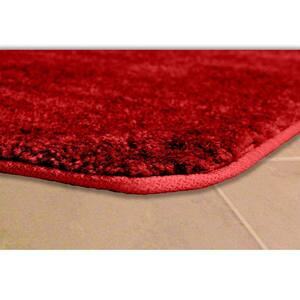 Traditional Chili Pepper Red 30 in. x 50 in. Washable Bathroom Accent Rug